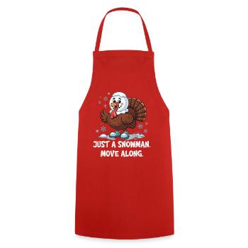 Pas de dinde pour le dîner - Tablier de cuisine - rouge - Devant - AI Model Male 185 dark (185cm)
