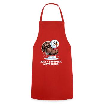 Pas de dinde pour le dîner - Tablier de cuisine - rouge - Devant - AI Model Male 185 dark (185cm)