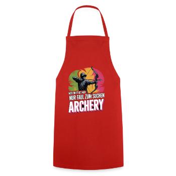 Archery design for archers and courses - Cooking Apron - red - Front - AI Model Male 185 dark (185cm)
