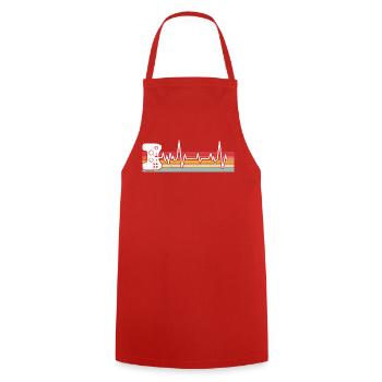 Gamer Game Video Game Blueberry Vintage Gaming - Cooking Apron - red - Front - AI Model Male 185 dark (185cm)