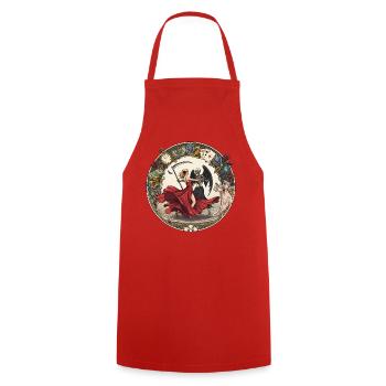 Red dance with time and death - Cooking Apron - red - Front - AI Model Male 185 dark (185cm)