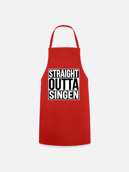 Straight Outta Singen - Kochschürze - Rot