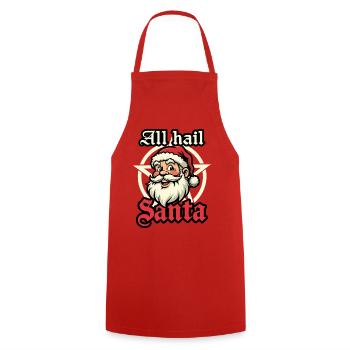 Heil dem Weihnachtsmann - Kochschürze - Rot - Vorne - AI Model Male 185 dark (185cm)