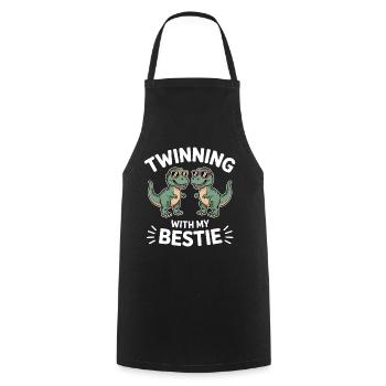 Best Friend Saying Funny Partner Look Gift - Cooking Apron - black - Front - AI Model Male 185 dark (185cm)
