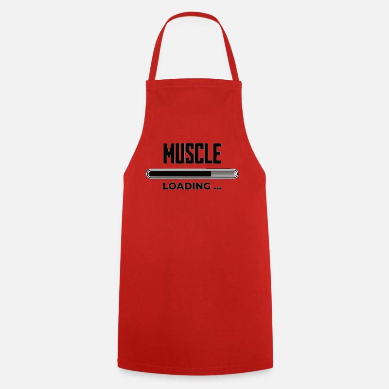 Muscle Loading Progress - Cooking Apron - red