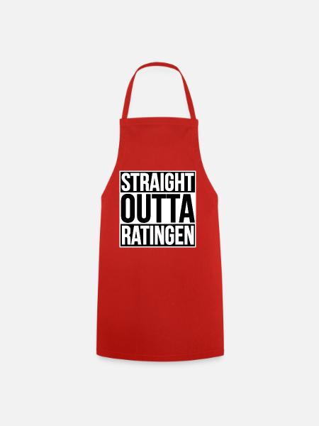 STRAIGHT OUTTA Ratingen - Kochschürze - Rot