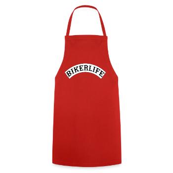 Bikerlife_wappen - Cooking Apron - red - Front - AI Model Male 185 dark (185cm)