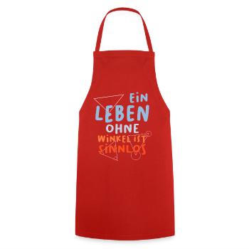 Math Teacher Geometry School Mathematics - Cooking Apron - red - Front - AI Model Male 185 dark (185cm)