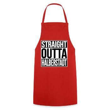 Directement sorti de Halberstadt - Tablier de cuisine - rouge - Devant - AI Model Male 185 dark (185cm)