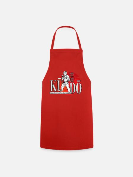 Kudo-Kämpfer-Stehendes-Design - Kochschürze - Rot