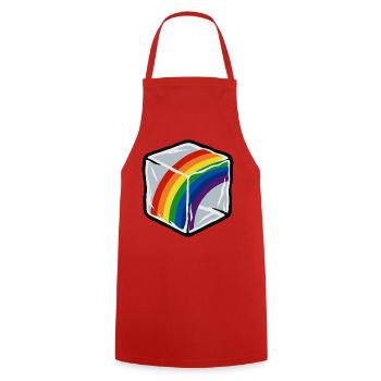 Rainbow in cube - Cooking Apron - red - Front - AI Model Male 185 dark (185cm)