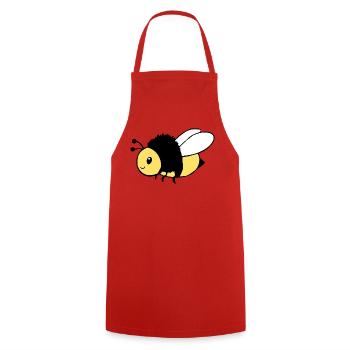 Cute Bee T-Shirt Funny Design Beekeeper - Cooking Apron - red - Front - AI Model Male 185 dark (185cm)