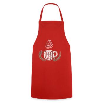 Smells Like Xmas Tasse - Kochschürze - Rot - Vorne - AI Model Male 185 dark (185cm)