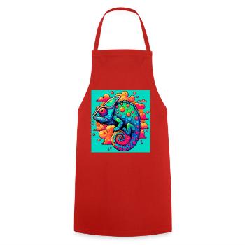 chameleon - Cooking Apron - red - Front - AI Model Male 185 dark (185cm)