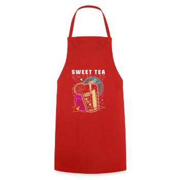 Chai Tee Sweet Tea - Cooking Apron - red - Front - AI Model Male 185 dark (185cm)
