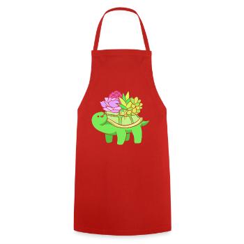 Plant Cactus Cacti - Cooking Apron - red - Front - AI Model Male 185 dark (185cm)