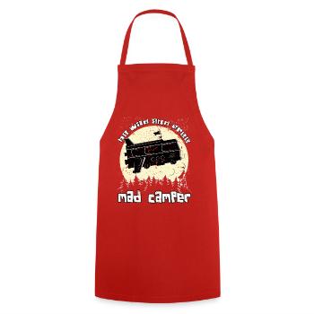Camping - Tablier de cuisine - rouge - Devant - AI Model Male 185 dark (185cm)