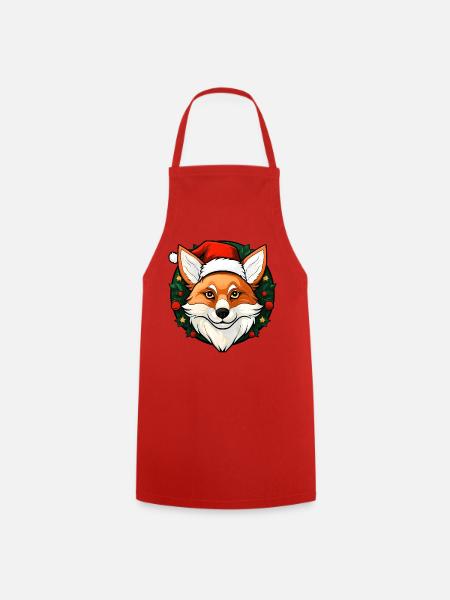 Füchse Weihnachten - Kochschürze - Rot
