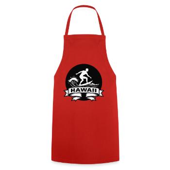 Surfer Hawaii Wellenbanner - Kochschürze - Rot - Vorne - AI Model Male 185 dark (185cm)