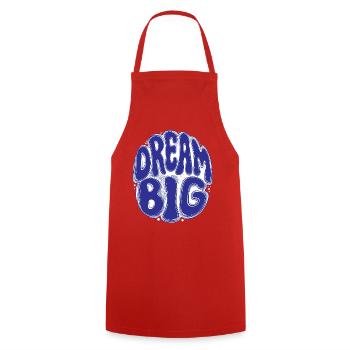 DREAM BIG [Let's Talk]  - Tablier de cuisine - rouge - Devant - AI Model Male 185 dark (185cm)