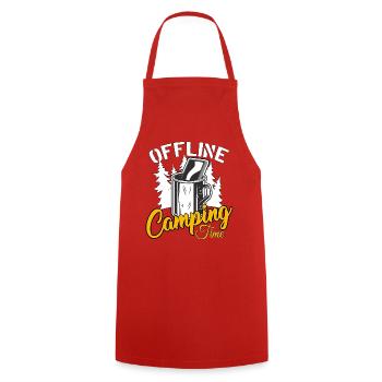 Camping - Tablier de cuisine - rouge - Devant - AI Model Male 185 dark (185cm)