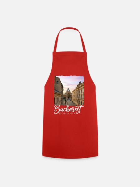 Bukarest Rumänien - Kochschürze - Rot
