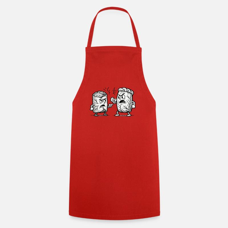Arguing Dolma vs Golubzi - Cooking Apron - red