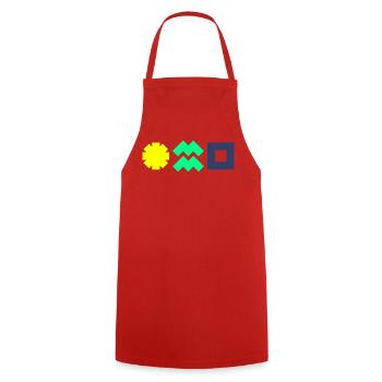 Solar power makes you independent and protects the climate! - Cooking Apron - red - Front - AI Model Male 185 dark (185cm)