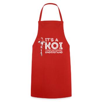 It's a Koi Thing You Wouldn't Understand - Cooking Apron - red - Front - AI Model Male 185 dark (185cm)