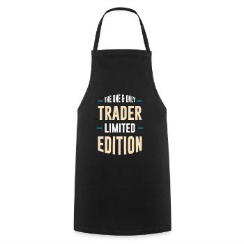 Einziger Trader Limitierte Edition - Kochschürze - Schwarz - Vorne - AI Model Male 185 dark (185cm)