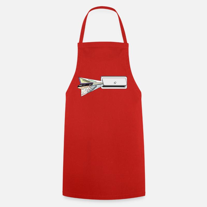 PLAN - Tablier de cuisine - rouge