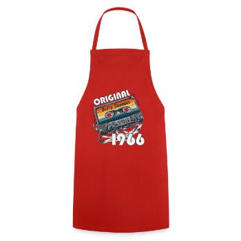 60e anniversaire cassette décembre 1966 - Tablier de cuisine - rouge - Devant - AI Model Male 185 dark (185cm)