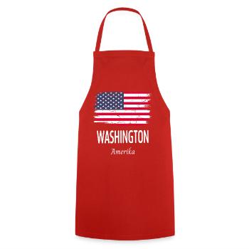 Washington - Tablier de cuisine - rouge - Devant - AI Model Male 185 dark (185cm)
