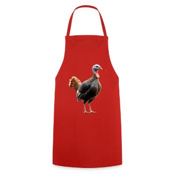 Dinde Poules Oiseaux Dinde - Tablier de cuisine - rouge - Devant - AI Model Male 185 dark (185cm)