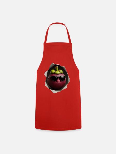 Mangostane mit Sonnenbrille - Kochschürze - Rot