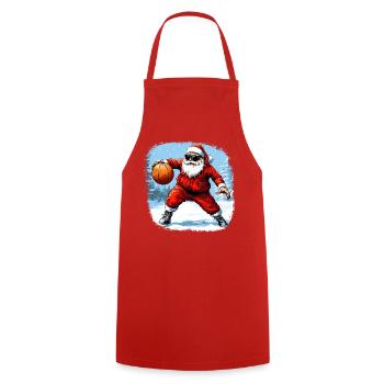 Basketballer Christmas - Kochschürze - Rot - Vorne - AI Model Male 185 dark (185cm)