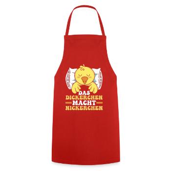 Shlafshirt Bird The Fatty One Takes a Nap - Cooking Apron - red - Front - AI Model Male 185 dark (185cm)