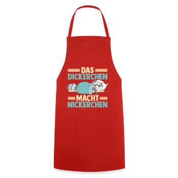 Shlafshirt Raccoon The Fat One Takes a Nap - Cooking Apron - red - Front - AI Model Male 185 dark (185cm)