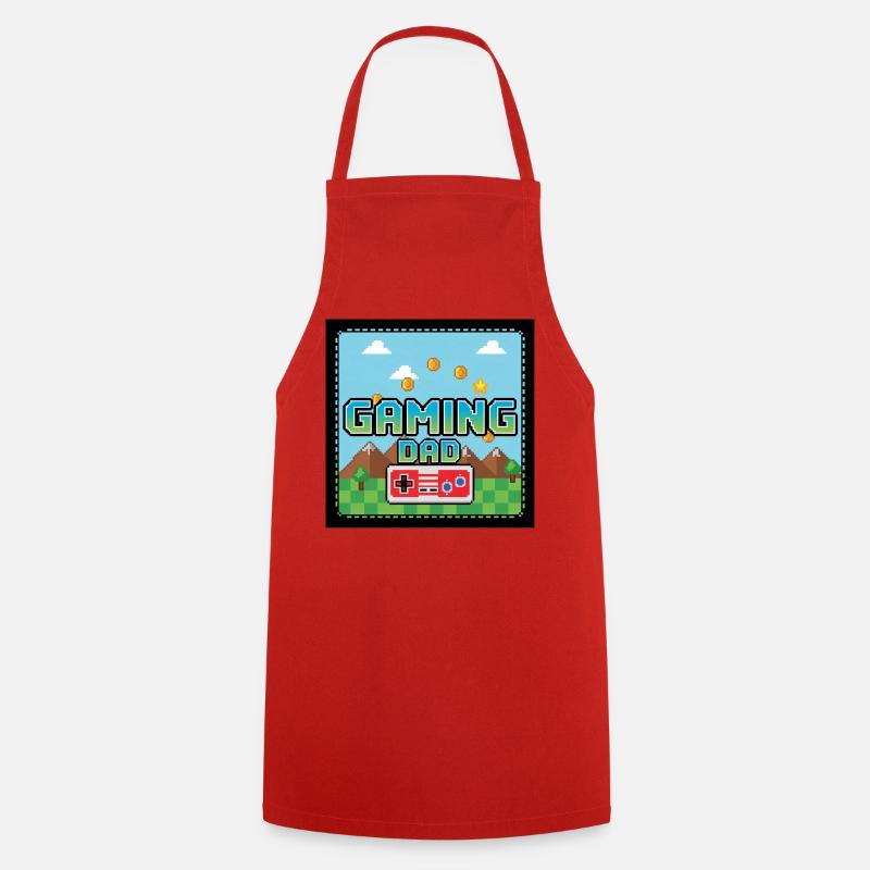 gaming dad - Cooking Apron - red