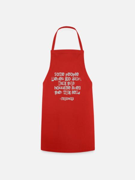 Bukowski Grunge-Zitat-Typografie - Kochschürze - Rot