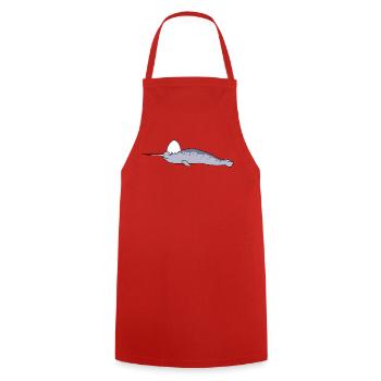Costume mignon de Narval et licorne de Pâques en dessin animé - Tablier de cuisine - rouge - Devant - AI Model Male 185 dark (185cm)