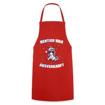 Reindeer a vendu complet - Tablier de cuisine - rouge - Devant - AI Model Male 185 dark (185cm)
