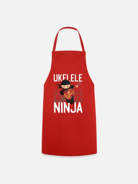 Hawaiian Ukulele Uke Ninja Ukulele - Kochschürze - Rot