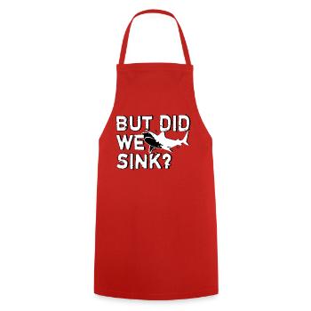 But we have funny boating boat owners I - Cooking Apron - red - Front - AI Model Male 185 dark (185cm)