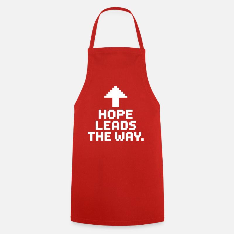 Hope shows the way. - Cooking Apron - red