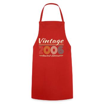 Vintage 2006 Vintage Retro Birthday Gift - Cooking Apron - red - Front - AI Model Male 185 dark (185cm)