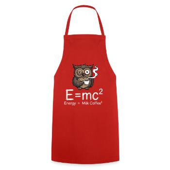 E=mc²: Die wahre Kaffee-Formel - Kochschürze - Rot - Vorne - AI Model Male 185 dark (185cm)