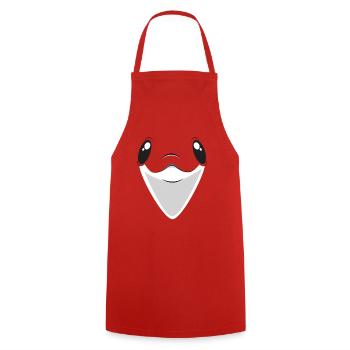Lazy Dolphin Face Diy Costume for kids Lover - Cooking Apron - red - Front - AI Model Male 185 dark (185cm)