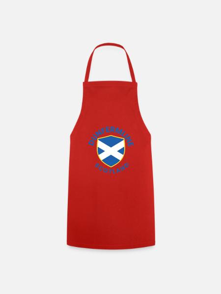 Dunfermline Scottish Shield-Design - Kochschürze - Rot