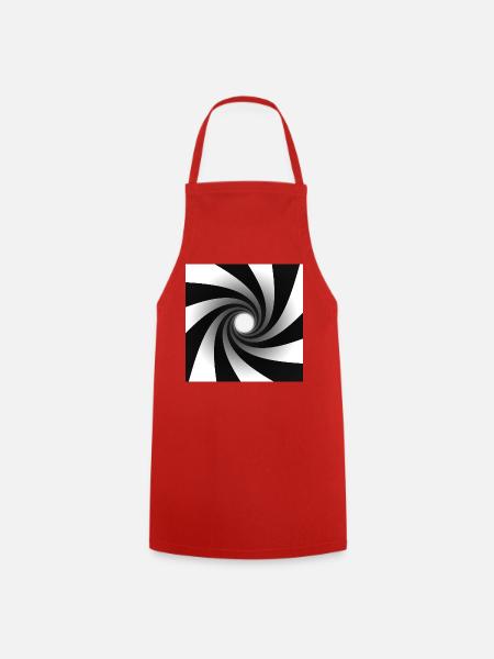 Monochromer Spiralwirbel - Kochschürze - Rot